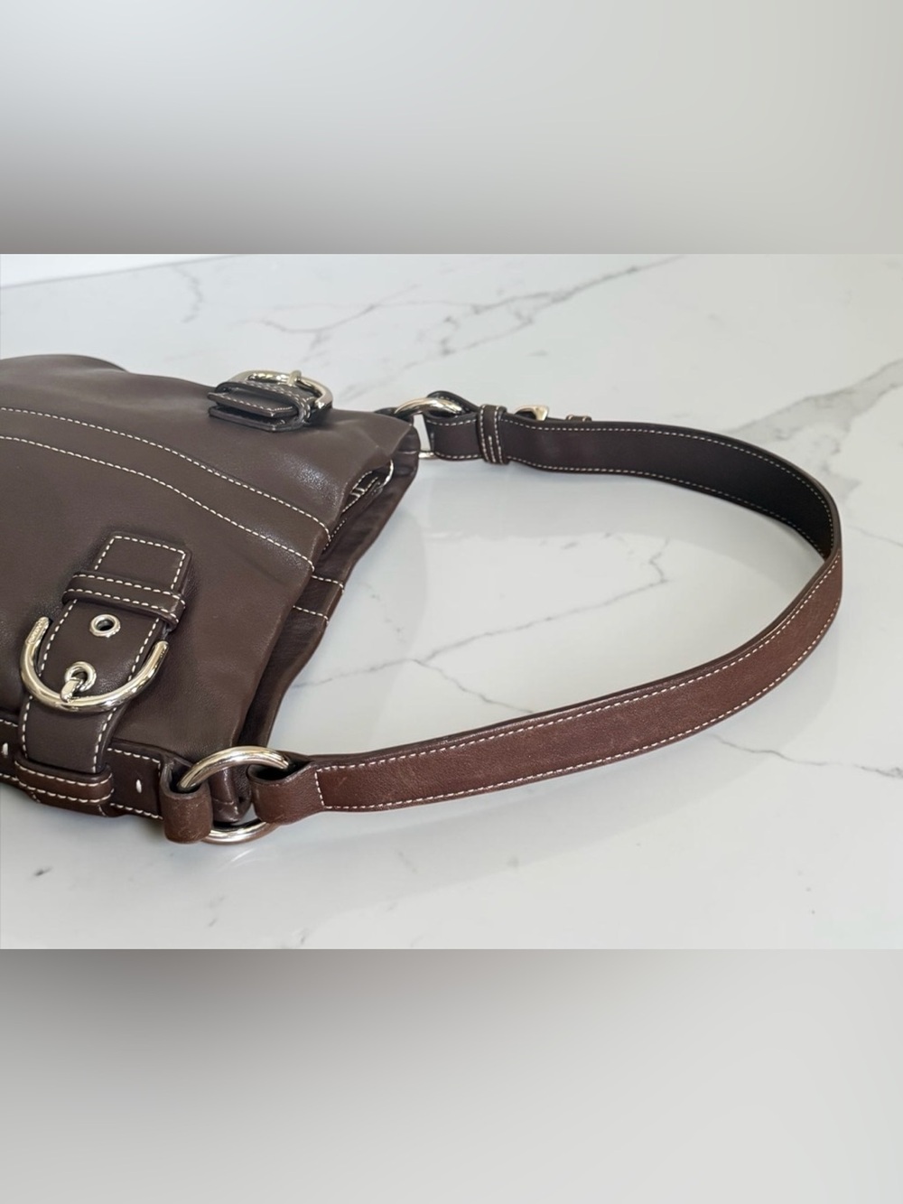 Authentic Coach Vintage Soho Dark Brown Leather Y2K Shoulder Bag! EUC!! - Picture 8 of 11